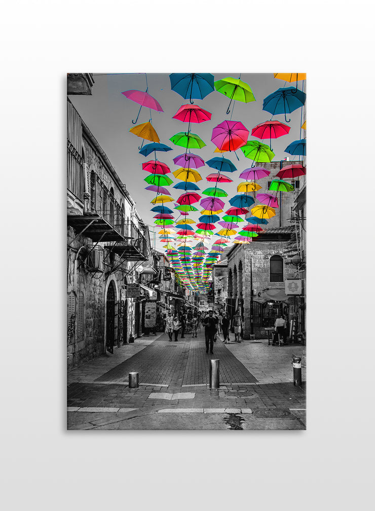 Umbrella Street in Jerusalem