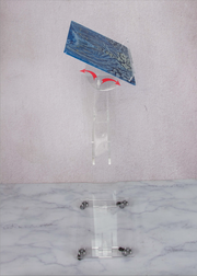 Plexiglass Shtender on wheels